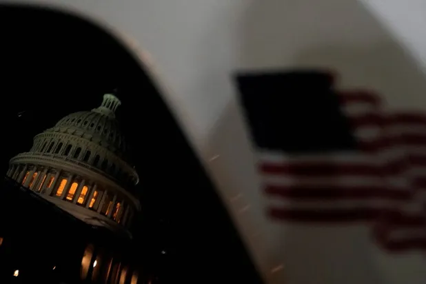 منظر عام لمبنى الكونغرس الأميركي في واشنطن (رويترز)