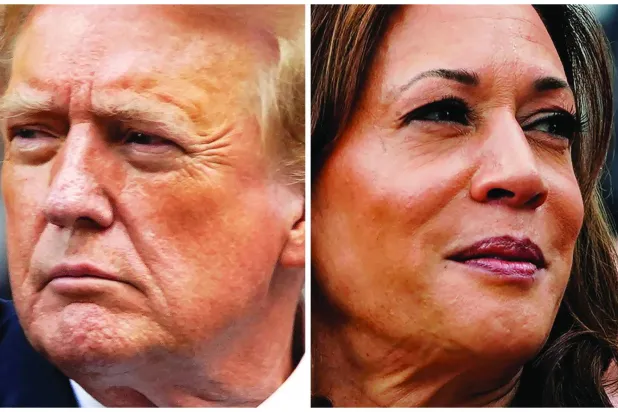 
نائبة الرئيس الأميركي كامالا هاريس والرئيس السابق دونالد ترمب (رويترز)