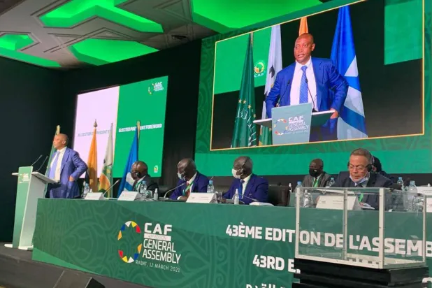 جانب من اجتماعات الاتحاد الأفريقي لكرة القدم (كاف)