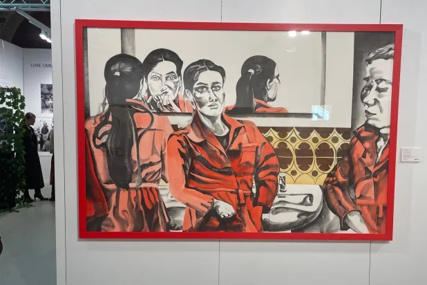 من أعمال معرض «ولدوا في السبعينات» (الشرق الأوسط)