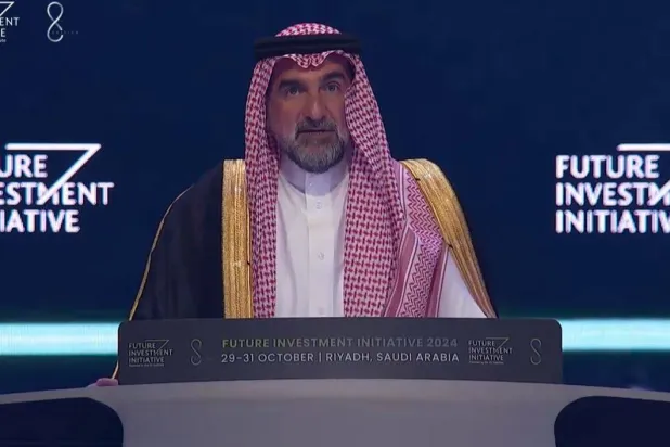 Geleceğe Yatırım Girişimi Vakfı Başkanı Yasir er-Rumeyyan açılış oturumunda konuştu. (Şarku’l Avsat)
