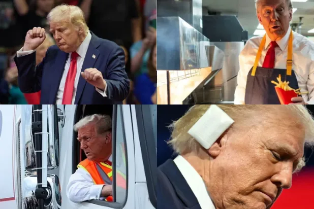 المرشح الجمهوري دونالد ترمب في محطات عدة من سباقه الرئاسي (رويترز - أ.ف.ب)