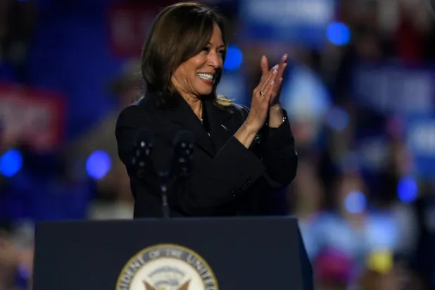 المرشحة الديمقراطية  للرئاسة الأميركية كامالا هاريس (أ.ب)