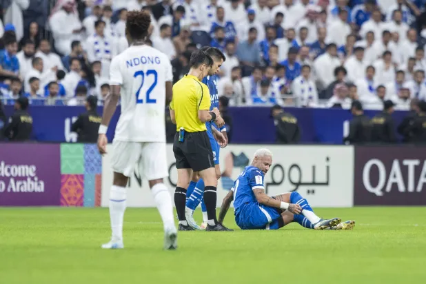 نيمار تعرض للإصابة في دوري أبطال آسيا للنخبة (تصوير: يزيد السمراني)