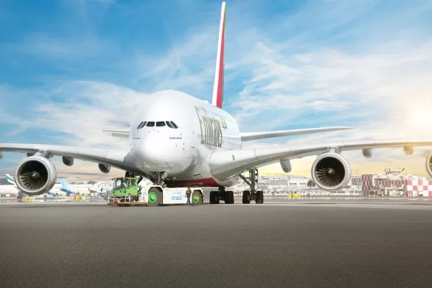 طائرة «إيرباص 380 إيه» تابعة لـ«طيران الإمارات» (الشرق الأوسط)