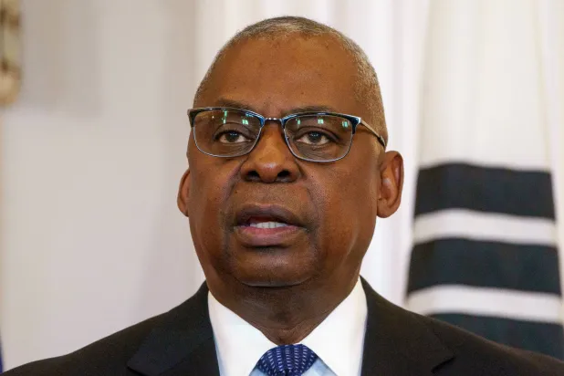 وزير الدفاع الأميركي لويد أوستن يتحدث خلال مؤتمر صحافي بالعاصمة الأميركية واشنطن 31 أكتوبر 2024 (إ.ب.أ)