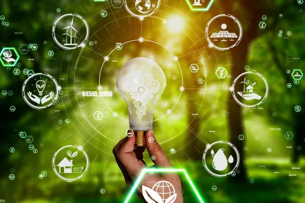 باحثون: يمكن من خلال الذكاء الاصطناعي تحقيق توازن بين النمو والمسؤولية البيئية وضمان مستقبل أكثر استدامة (أدوبي)