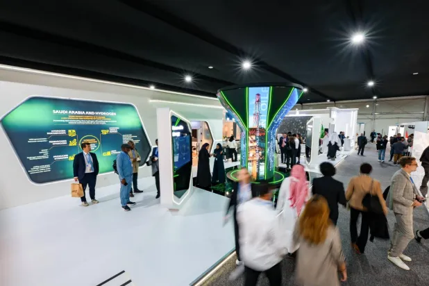 جناح وزارة الطاقة في «كوب 29» المنعقد حالياً في باكو (الشرق الأوسط)