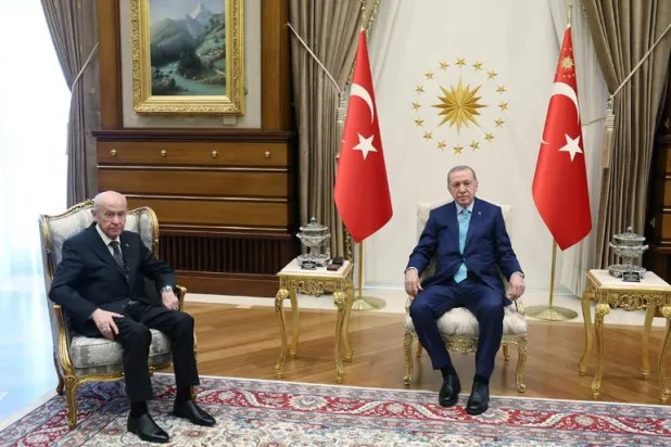 يسود جدل واسع في تركيا حول خلافات غير معلنة بين إردوغان وحليفه دولت بهشلي (الرئاسة التركية)