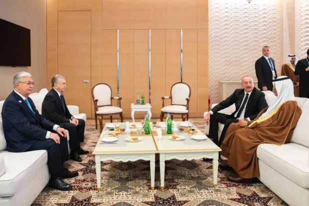 وزير الطاقة السعودي مع رؤساء أذربيجان وأوزبكستان وكازاخستان (موقع الوزارة)