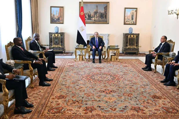 محادثات السيسي ورونالد لامولا في القاهرة تناولت دعم القضية الفلسطينية (الرئاسة المصرية) 