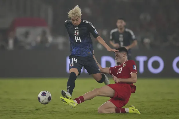 اليابان اكتسحت إندونيسيا برباعية (أ.ب)