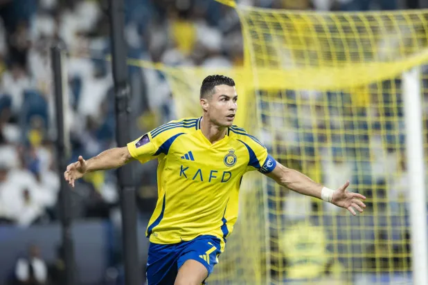 النجم البرتغالي كريستيانو رونالدو قائد فريق النصر (تصوير: يزيد السمراني)