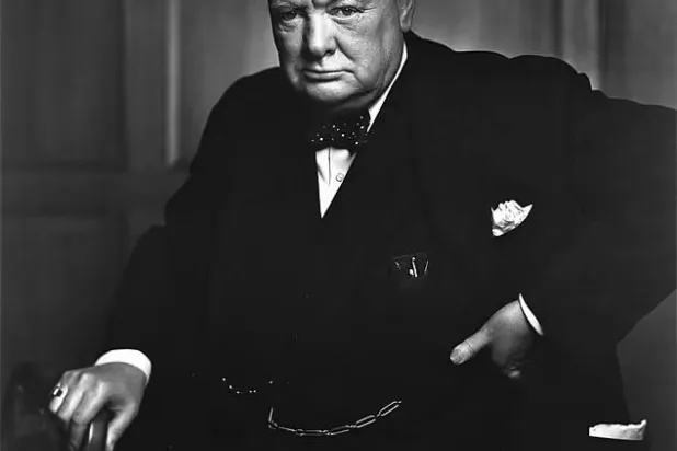 صورة لتشرشل بالأبيض والأسود التُقطت عام 1941 (دار سوذبيز)