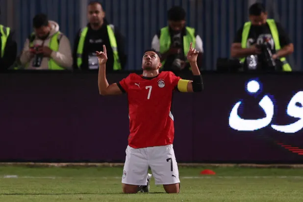 محمود حسن (تريزيغيه) سجل هدف التعادل لمصر في مرمى بوتسوانا (رويترز)