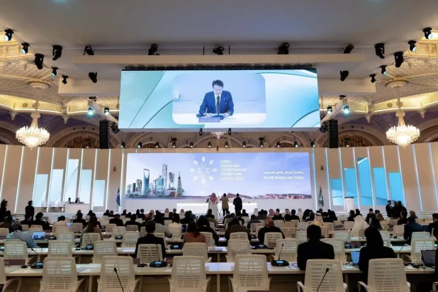 جانب من المؤتمر الدبلوماسي لمعاهدة قانون التصاميم في الرياض (الشرق الأوسط)
