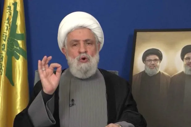 Hizbullah Genel Sekreteri Şeyh Naim Kasım, 20 Kasım 2024 (Reuters)