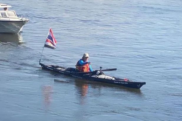 المجدف الهولندي يبدأ رحلته من بني سويف حتى القاهرة (وزارة السياحة والآثار المصرية)