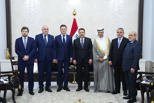 رئيس مجلس الوزراء العراقي ونائب رئيس الوزراء الروسي ووزير الطاقة السعودي (رئاسة الحكومة العراقية)