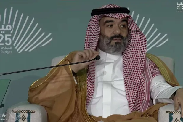 وزير الاتصالات وتقنية المعلومات السعودي عبد الله السواحه خلال كلمته في المؤتمر (الشرق الأوسط)