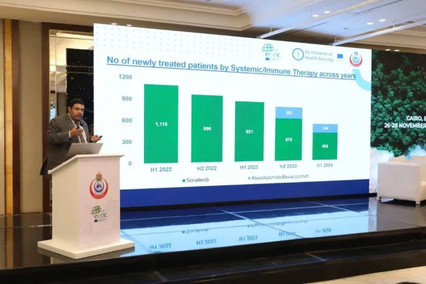 مصر تستعرض تجربتها في علاج الوافدين من «فيروس سي» خلال ورشة عمل بالتعاون مع المركز الأوروبي لعلاج الأمراض والأوبئة (وزارة الصحة المصرية)