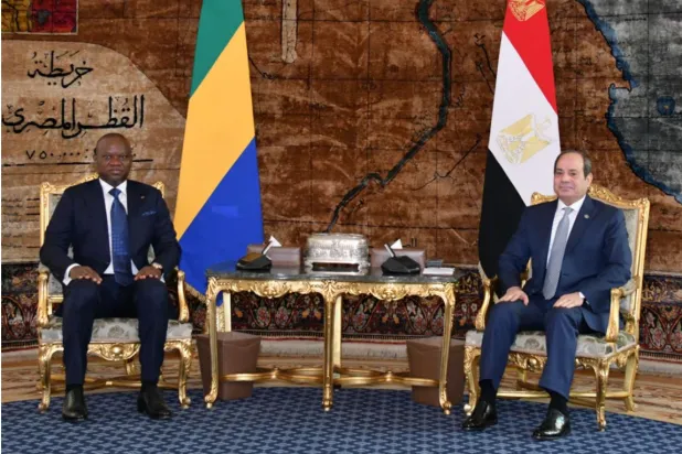 جانب من محادثات السيسي وبريس أوليغي في القاهرة (الرئاسة المصرية)