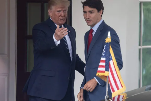 صورة أرشيفية لترمب وترودو في البيت الأبيض 20 يونيو 2019 (أ.ف.ب)