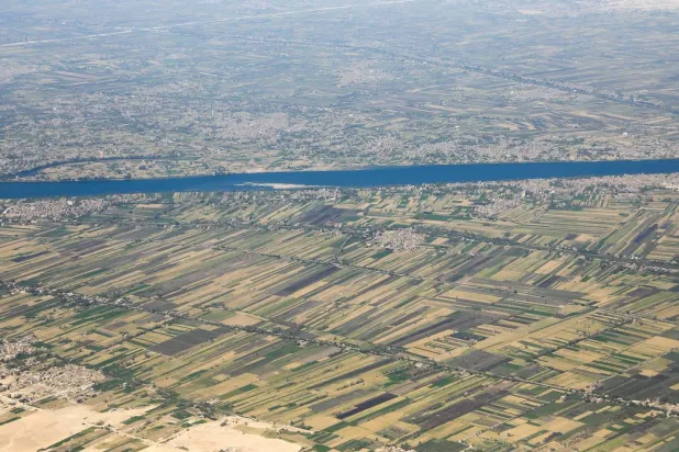 منظر جوي لوادي نهر النيل في مصر (رويترز)