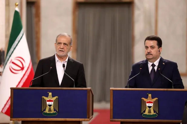 السوداني مع الرئيس الإيراني خلال زيارة في سبتمبر الماضي (إعلام حكومي)