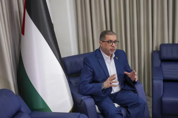 باسم نعيم المسؤول في الجناح السياسي لحركة «حماس» يتحدث في إسطنبول... الخميس 5 ديسمبر 2024 (أ.ب)