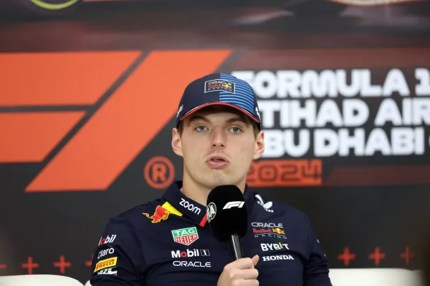 Red Bull Racing driver Max Verstappen of the Netherlands attends a press conference ahead of the Formula One Abu Dhabi Grand Prix, in Abu Dhabi, United Arab Emirates, 05 December 2024. EPA/ALI HAIDER