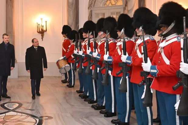 الرئيس المصري خلال زيارته إلى الدنمارك (الرئاسة المصرية) 