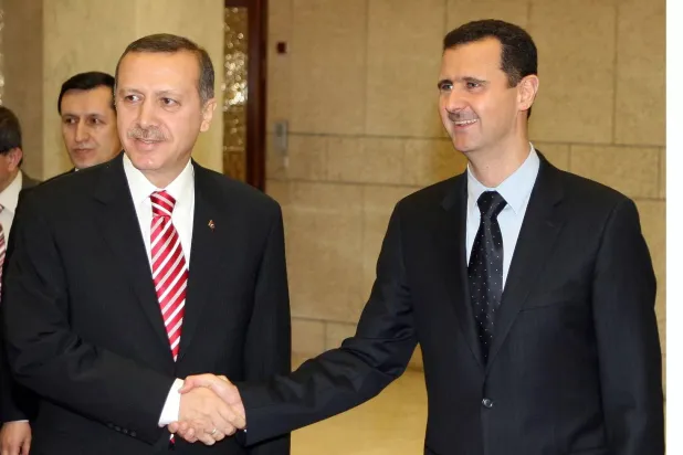 لقاء سابق بين الأسد وإردوغان في دمشق (أرشيفية)