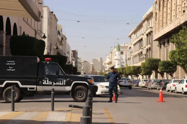 تمركزات أمنية بالعاصمة الليبية طرابلس (أرشيفية - وزارة الداخلية بحكومة «الوحدة»)