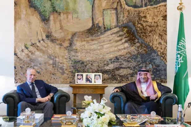 نائب وزير الخارجية السعودي خلال استقباله السفير الأميركي في الرياض (الخارجية السعودية)