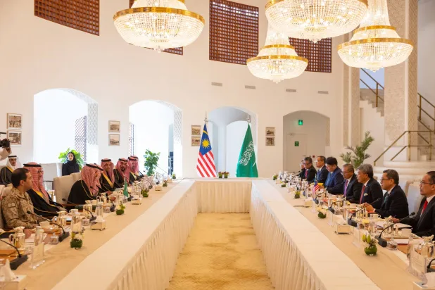 جانب من الاجتماع الأول لمجلس التنسيق السعودي - الماليزي في الرياض (الخارجية السعودية)