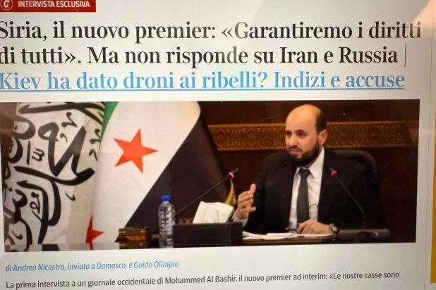 حوار رئيس حكومة تصريف الأعمال السوري محمد البشير لصحيفة «كوريري دي لا سيرا» الإيطالية