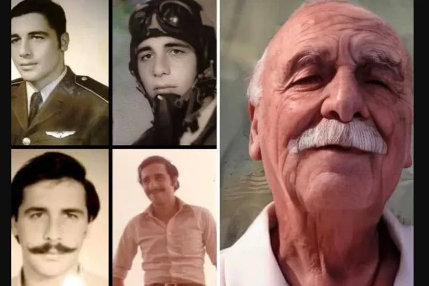 صور متداولة للطيار السوري السابق رغيد الططري الذي أمضى أكثر من 4 عقود في السجن (إكس)