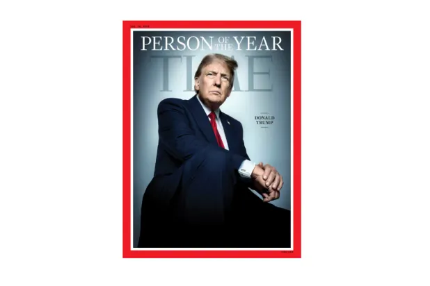 US President-elect Donald Trump appears on the 2024 Person of the Year cover of TIME, in this handout image. TIME/Handout via REUTERS