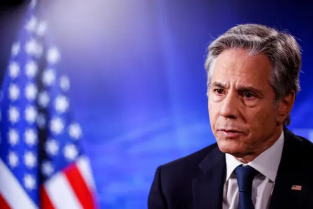US Secretary of State Antony Blinken attends an interview, in Brussels, Belgium December 4, 2024. REUTERS/Johanna Geron/File Photo