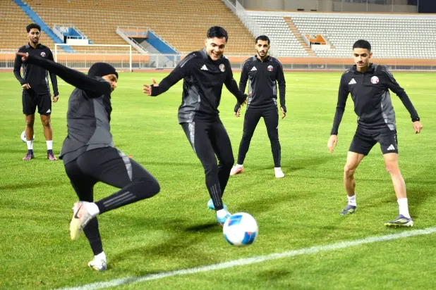 من تدريبات المنتخب القطري استعداداً للبطولة (خليجي 26)