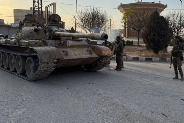 عناصر من الجيش الوطني السوري في شرق حلب (أ.ف.ب)
