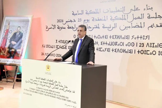 عبد اللطيف وهبي يكشف للحاضرين عن أبرز التعديلات المقترحة في إطار مراجعة مدونة الأسرة (الشرق الأوسط)