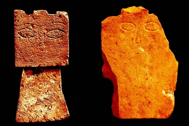 وجوه مجرّدة من موقع سمهرم الأثري بسلطنة عُمان