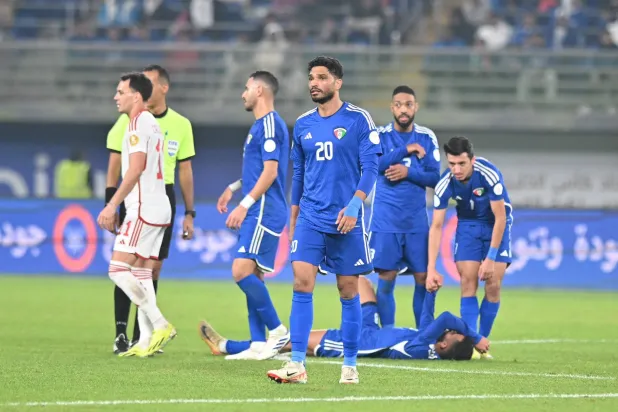 جانب من مباراة الكويت والإمارات (الاتحاد الكويتي)