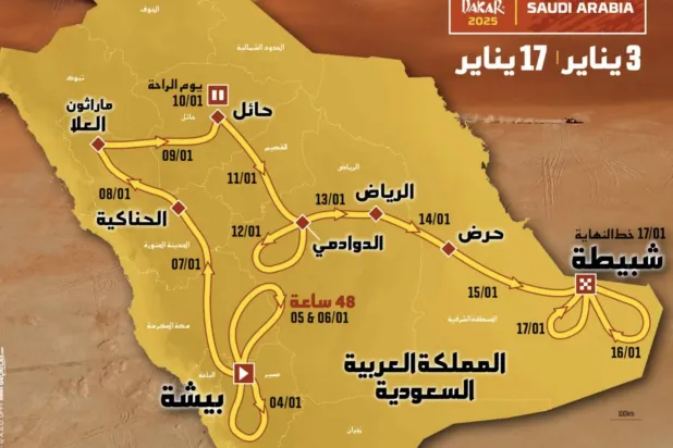 سينطلق «رالي داكار السعودي» في نسخته السادسة من محافظة بيشة (واس)