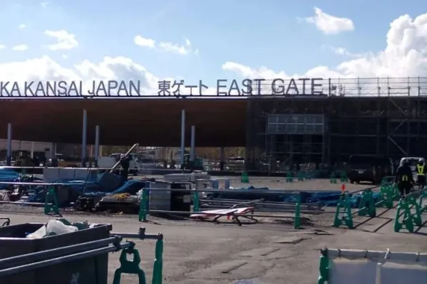 Construction work at Expo Osaka 2025 exhibition in Japan. Asharq Al-Awsat