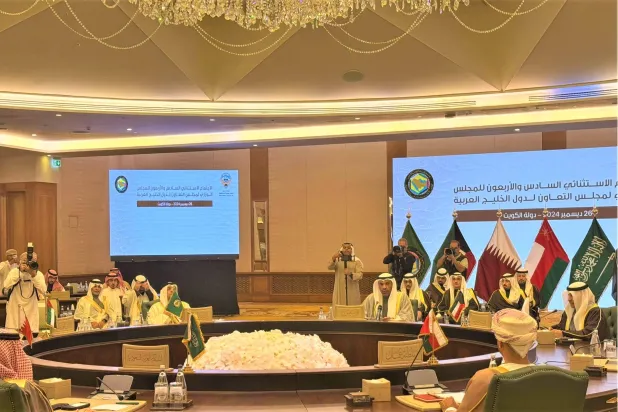 جانب من الاجتماع الاستثنائي الـ46 لوزراء الخارجية الخليجيين لمناقشة الأوضاع في سوريا ولبنان الذي عُقد في الكويت (كونا)