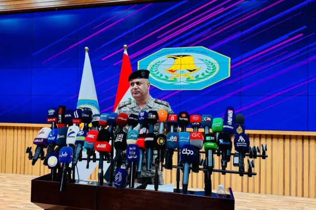 المتحدث باسم وزارة الداخلية مقداد ميري خلال المؤتمر الصحافي (حسابه الخاص في فيسبوك)