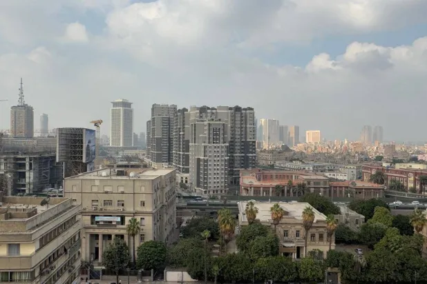 وسط القاهرة من بناية مرتفعة بوسط البلد (تصوير: عبد الفتاح فرج)